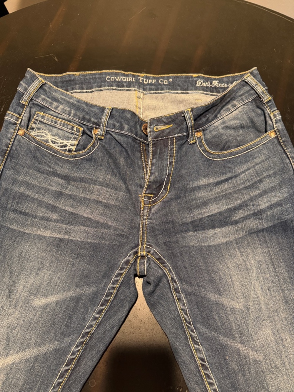 Cowgirl Tuff Women's Medium Blue Boot Cut Jeans
